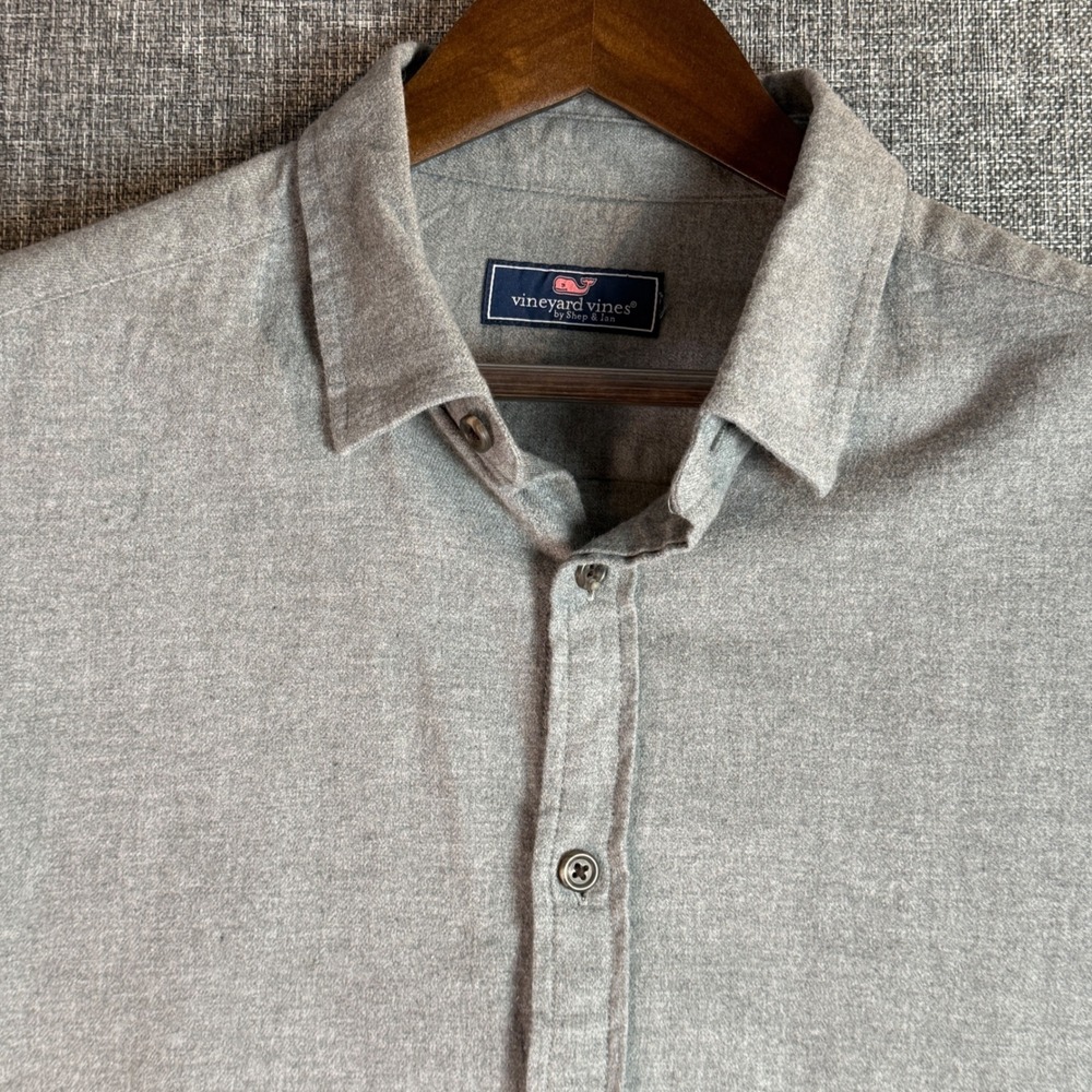 Mens Button Down Shirt | Vineyard Vines | Size XL | Grey Flannel Long Sleeve